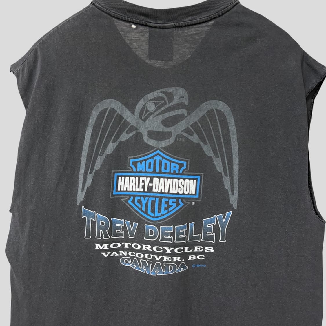 (L)90s 할리데이비슨 컷팅 슬리브리스 상품이미지8