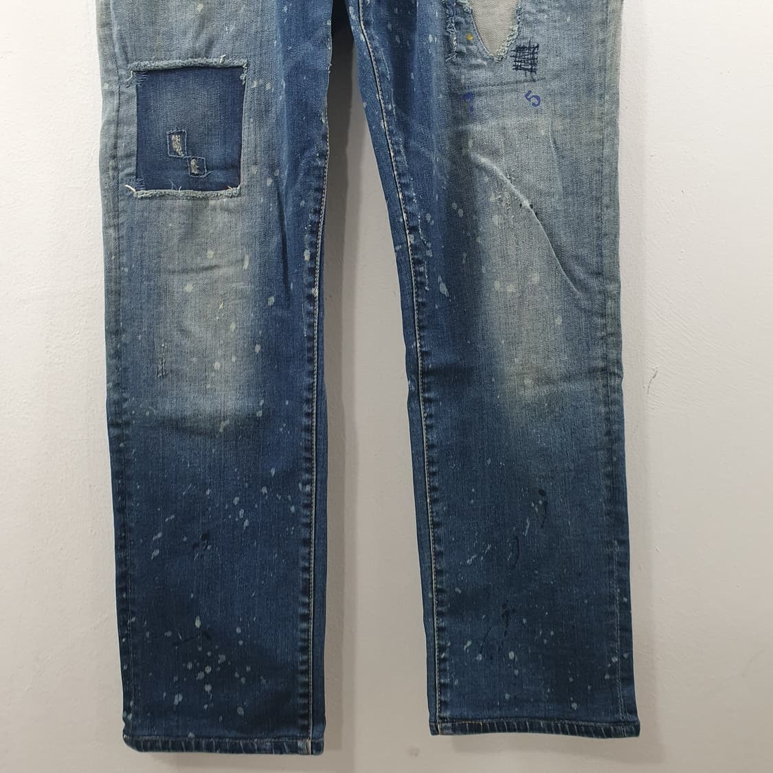 32 디스퀘어드2 남성 패치워크 빈티지 워싱 청바지 팬츠 상품이미지3