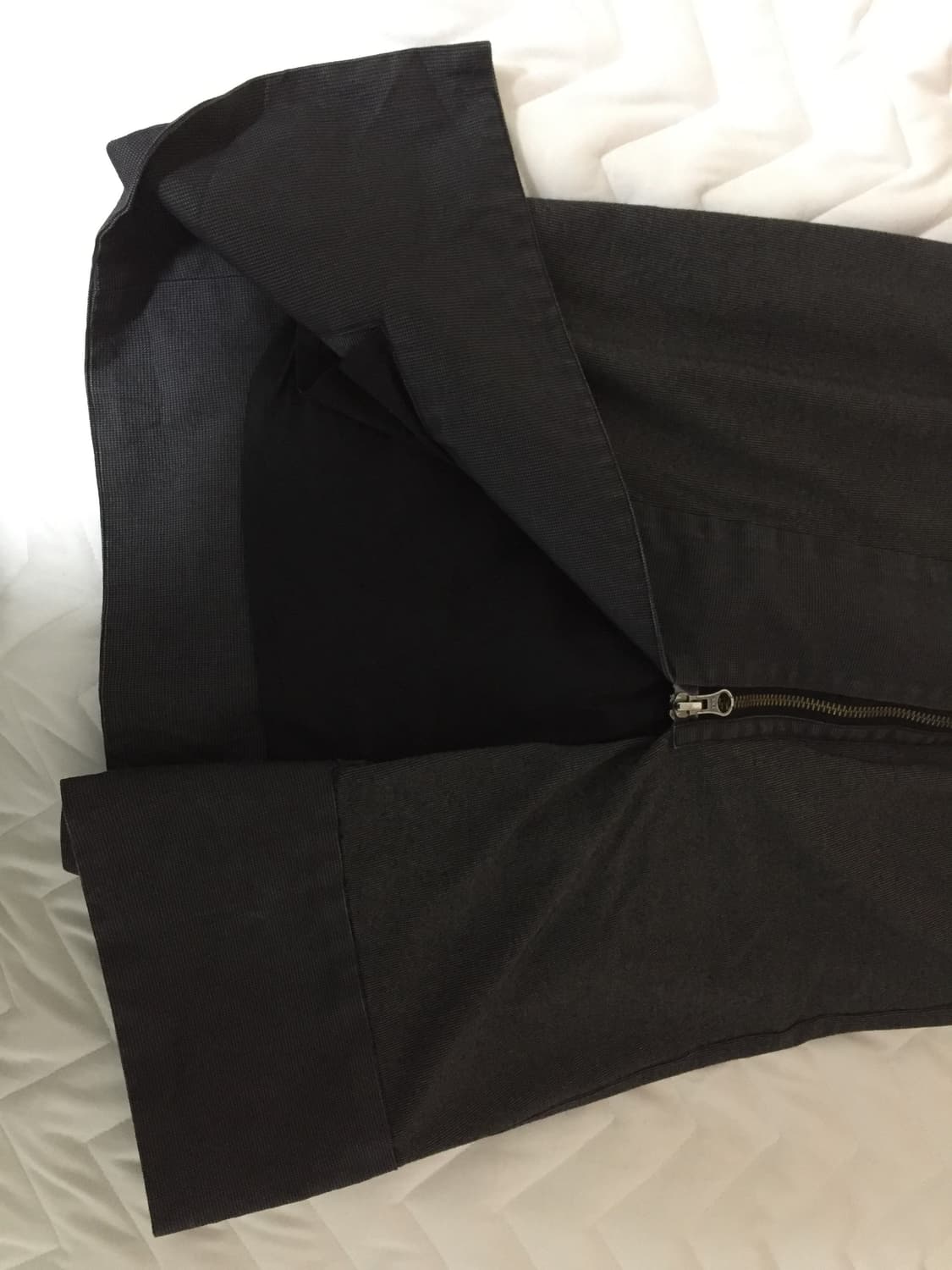 일본빈티지 사선지퍼 미디 스커트 꼼데 아방가르드 니혼진 오네갸루 샵페어리 상품이미지3