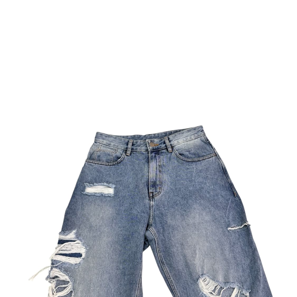 쿠어 스카이블루 디스트로이드 스케이터 진 상품이미지2