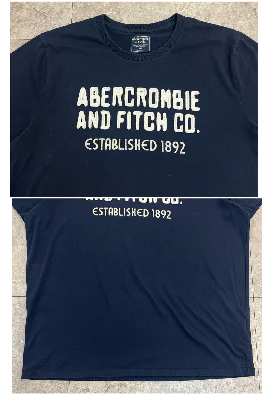 아베크롬비 반팔티 네이비 2XL #csz4147 상품이미지5