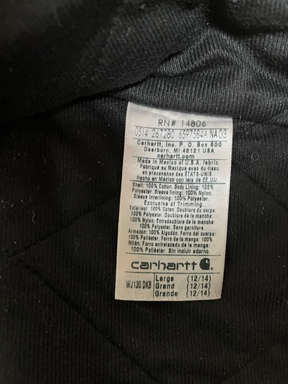 칼하트 wj130 dkb 다크브라운 액티브자켓 상품이미지10