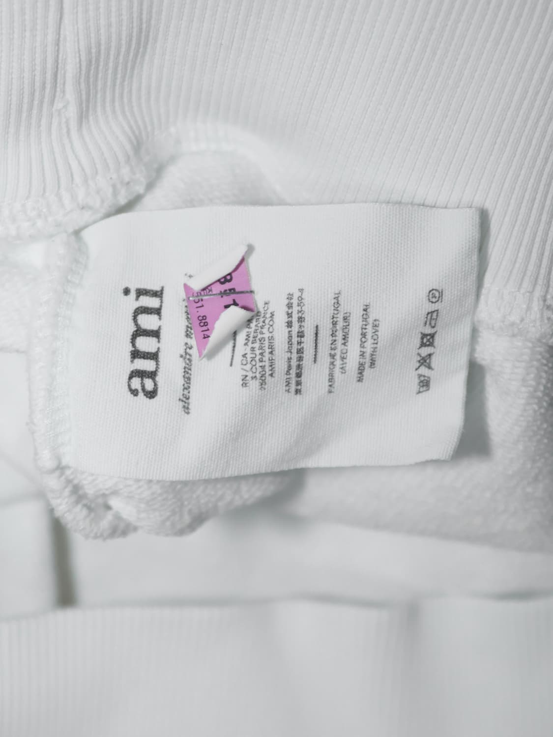 [정품]아미 스몰 하트 자수 화이트 맨투맨 L 상품이미지5