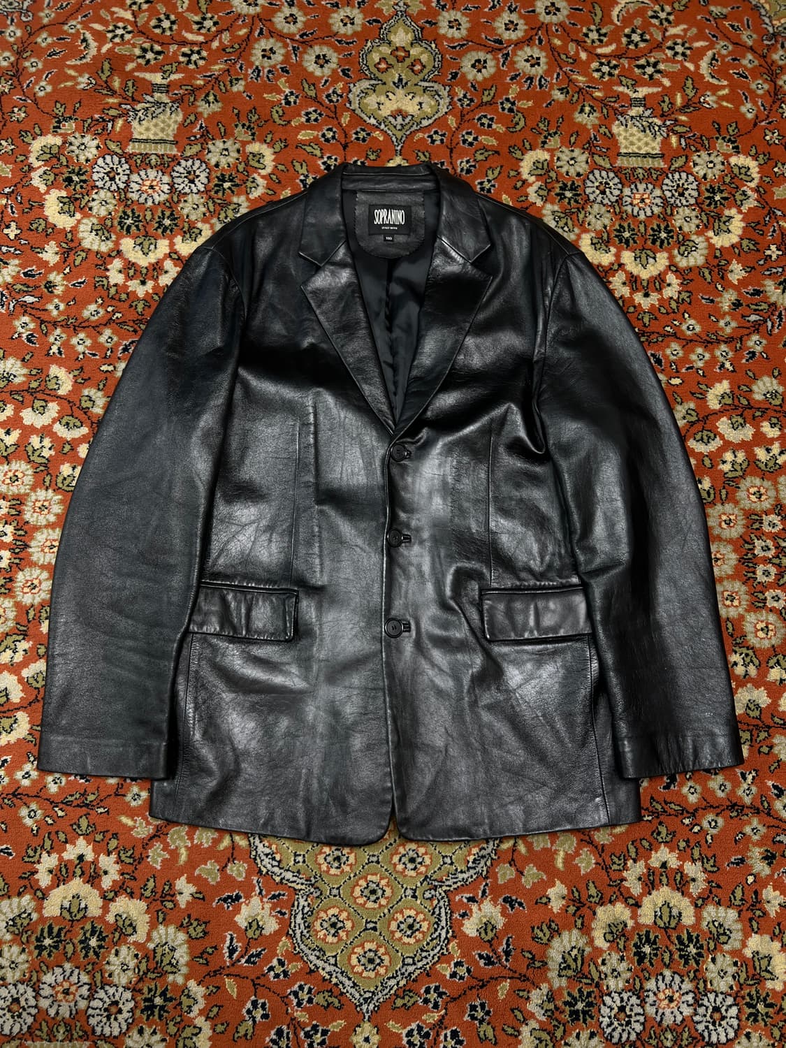 [110] Sopranino  램스킨 빈티지 블레이저 가죽자켓 상품이미지1