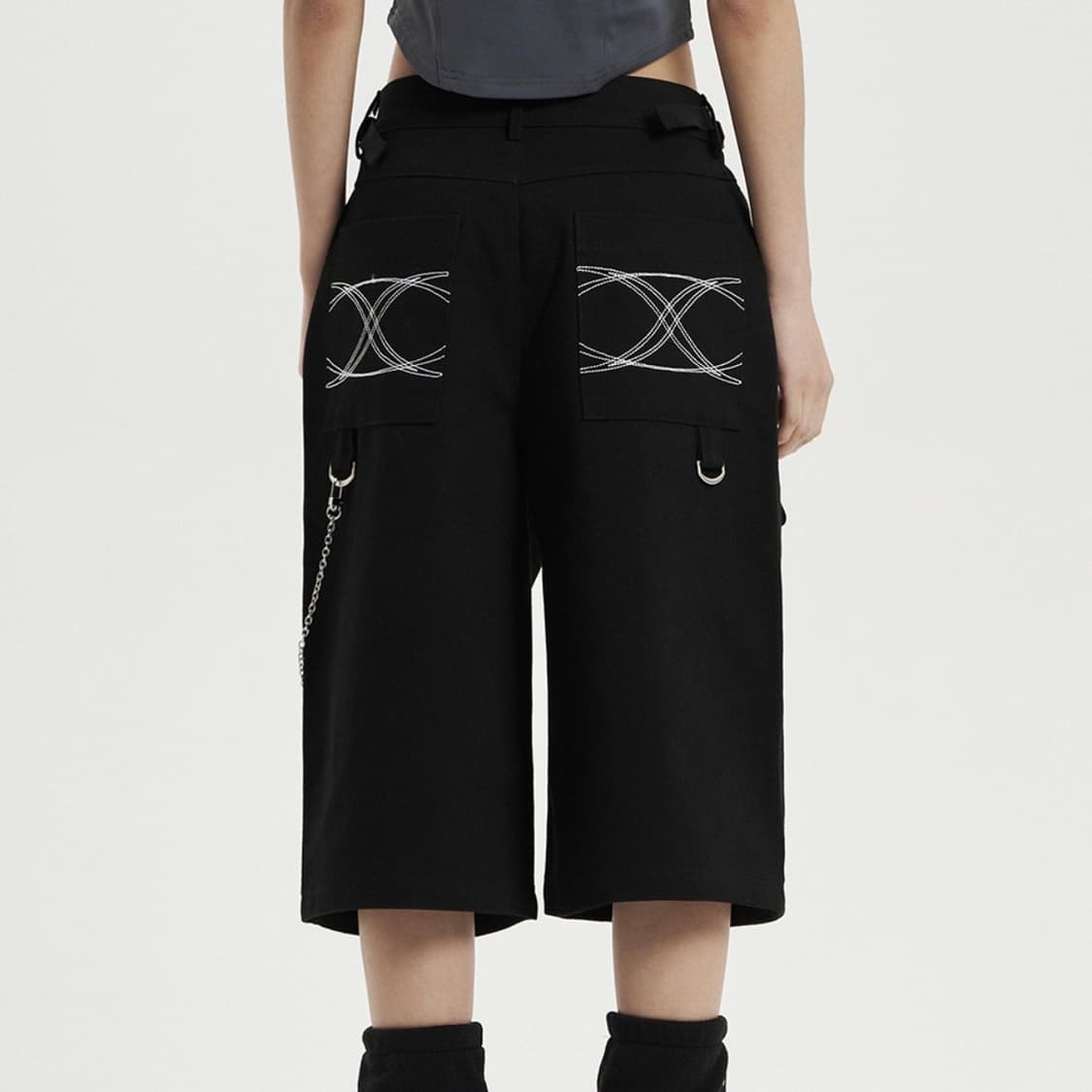 셋업이엑스이 버뮤다팬츠 BERMUDA CARGO PANTS BLACK 상품이미지2