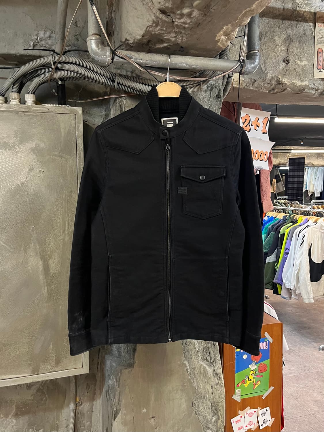 빈티지 라이더 자켓 블랙 M #csz2949  상품이미지1