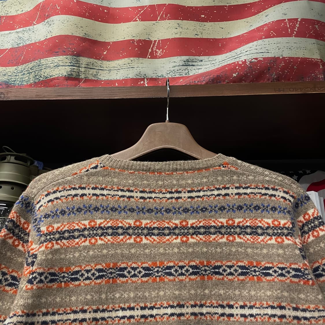 빈티지 페어 아일 패턴 노르딕 울 니트 브이넥 스웨터 상품이미지4