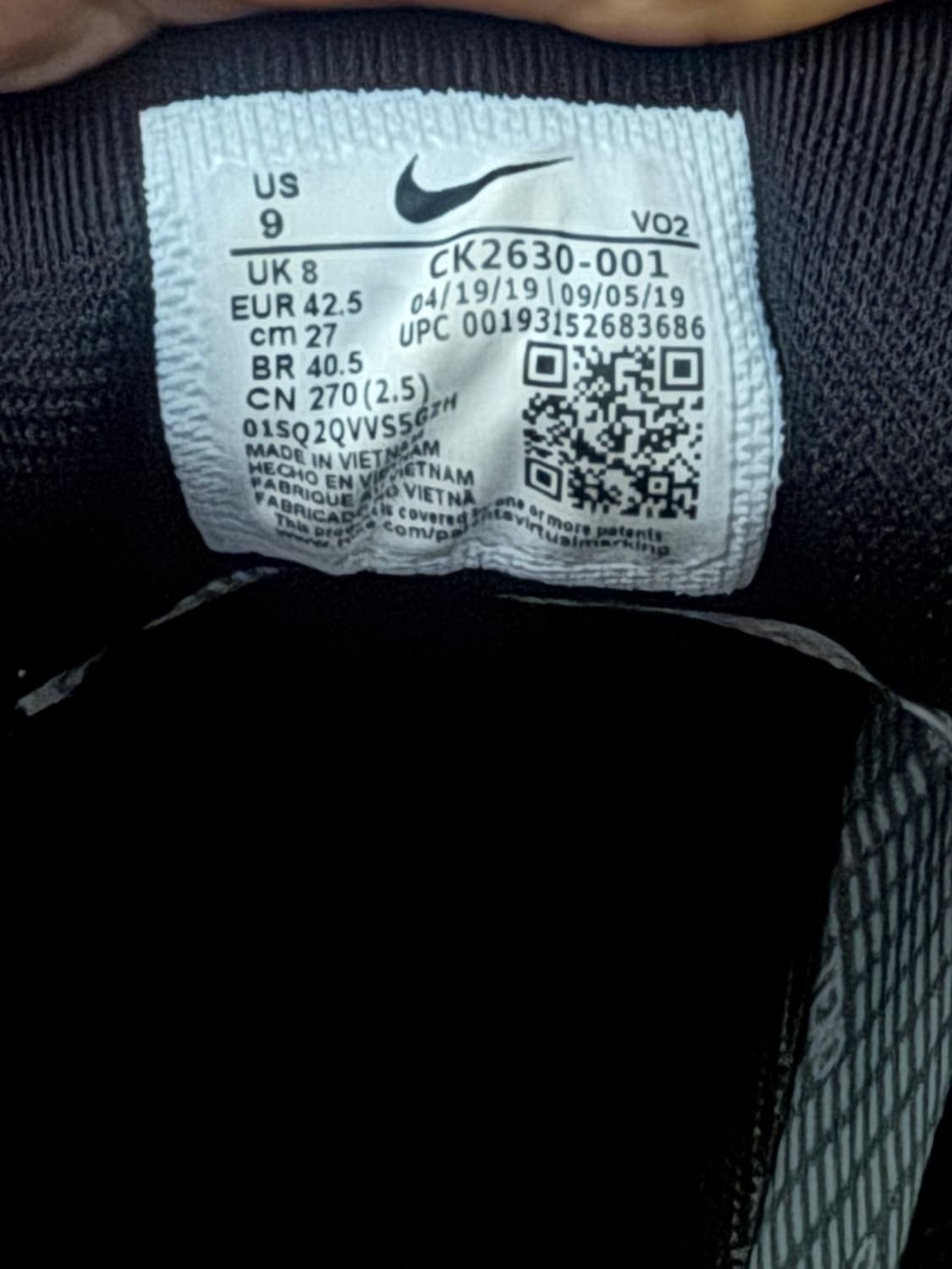 나이키 에어포스 1 로우 고어텍스 블랙 라이트 카본 270 상품이미지8