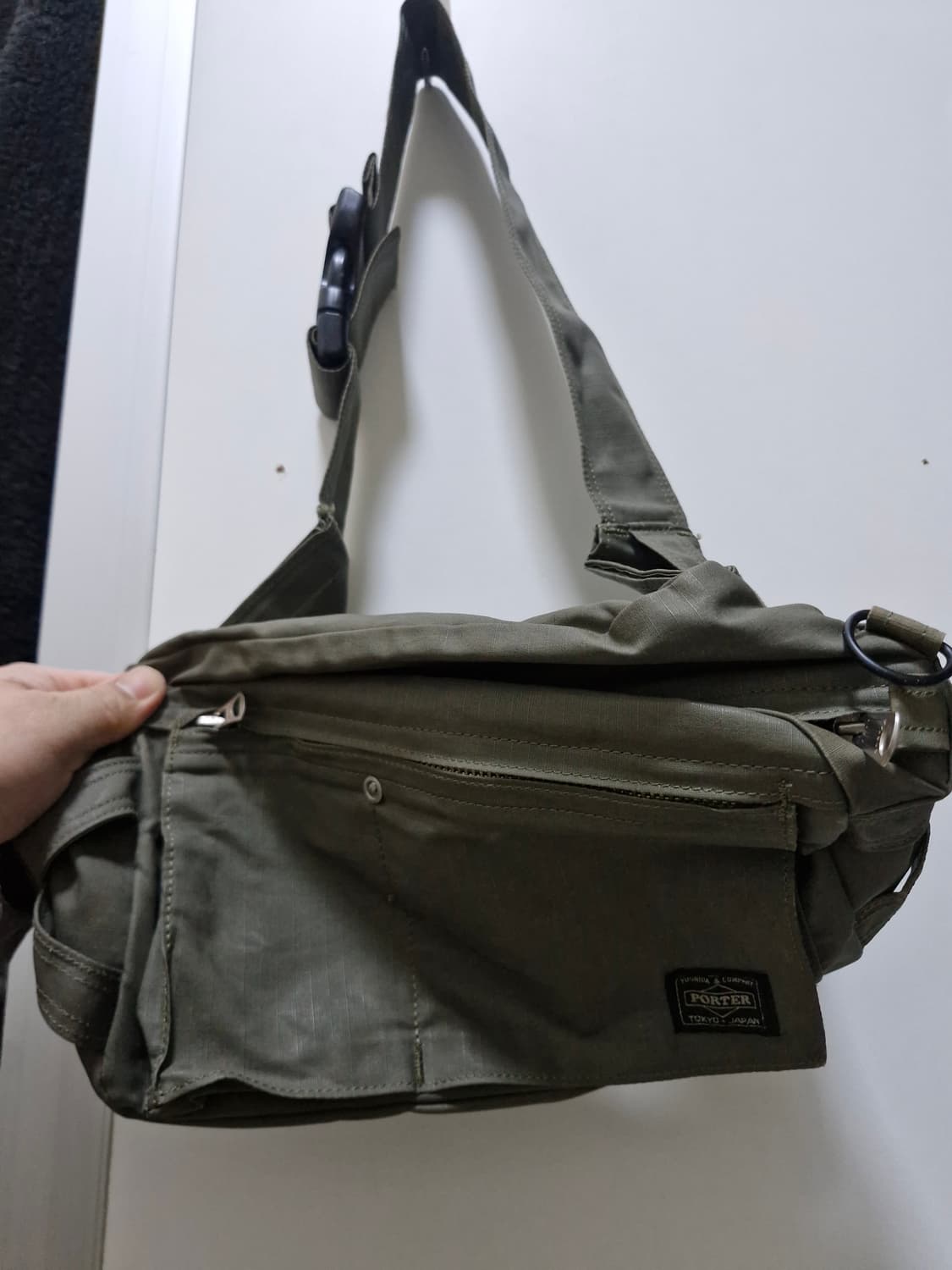 포터 힙색 카키색 상태굿 빈티지제품 상품이미지1