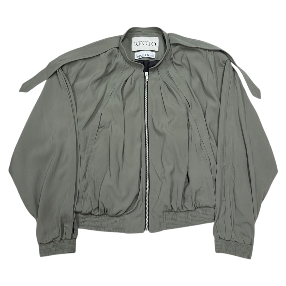 RECTO 렉토 80S 턱 디테일 디스코 점퍼 변우석 자켓 카키 S 상품이미지1