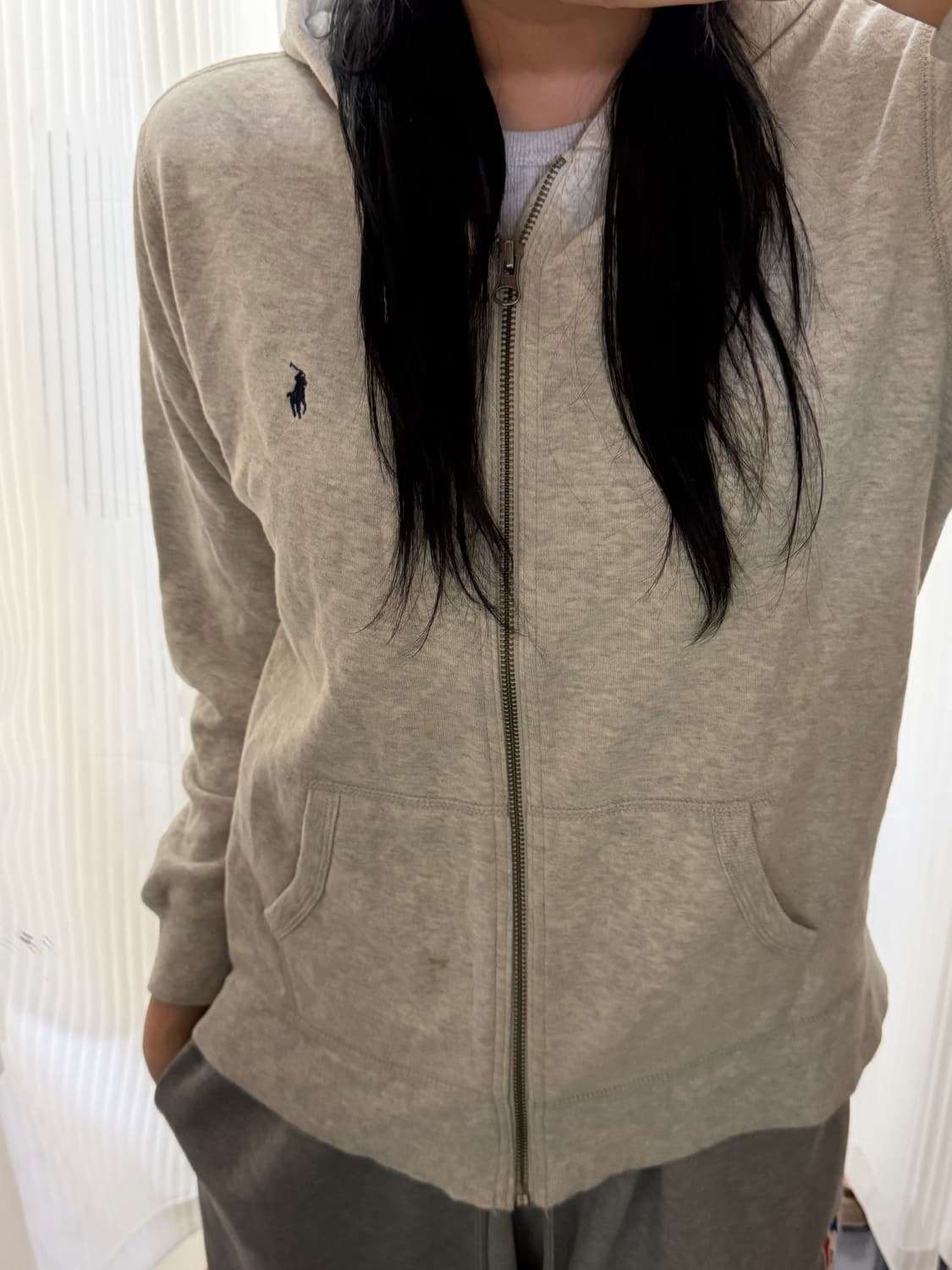 폴로 랄프로렌 그레이 후드집업 L 상품이미지1