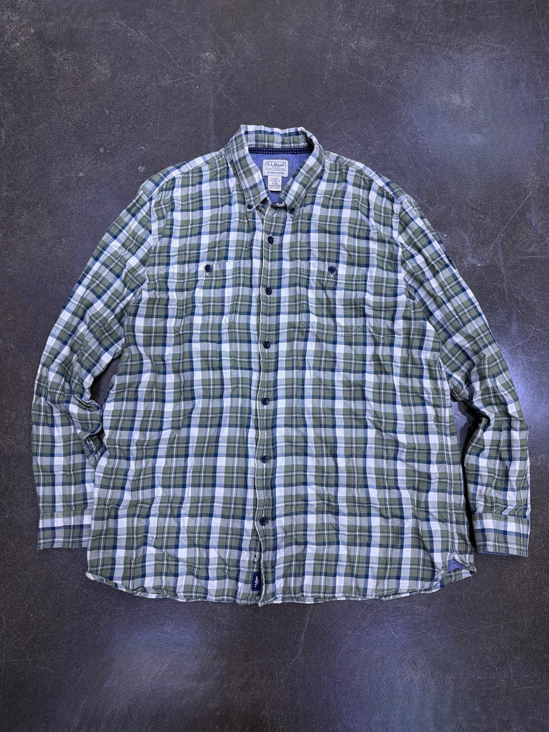 L.L.Bean 엘엘빈 버튼다운 캐쥬얼 체크셔츠 남방 XL 상품이미지1