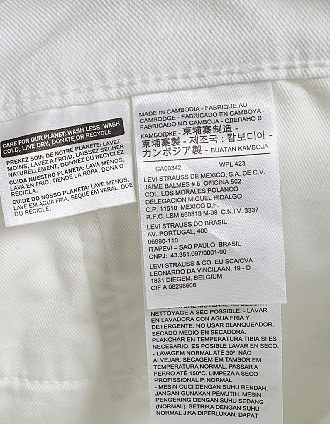  Levi's 511 White Denim Pant (33) 상품이미지10