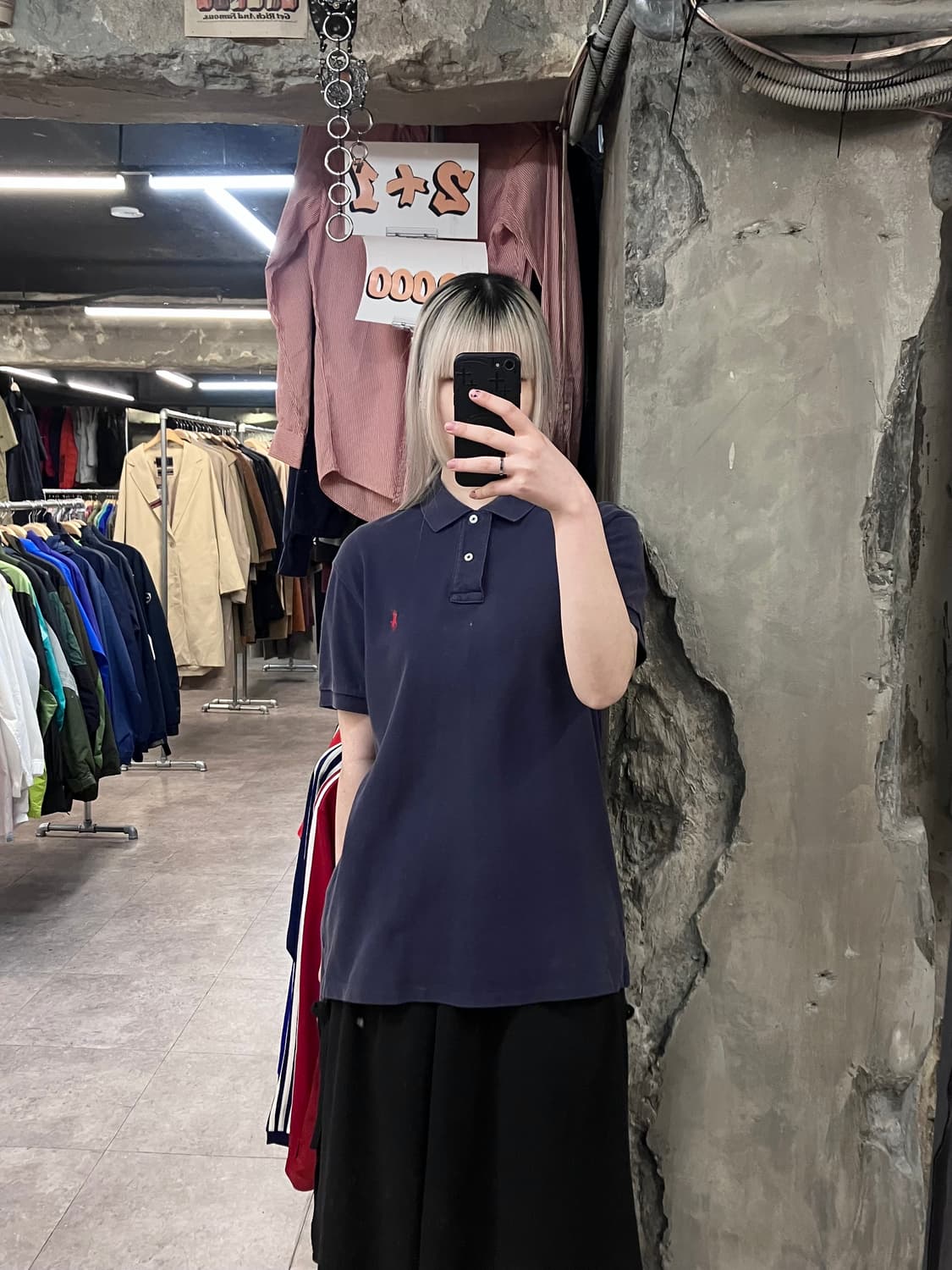 폴로 랄프로렌 카라 반팔 티셔츠 네이비 M  #csz3192 상품이미지2