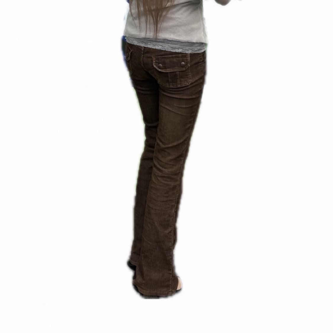 일본 빈티지 y2k 브라운 페어리 부츠컷 팬츠 상품이미지1