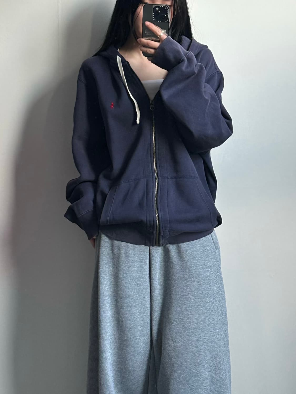 폴로 랄프로렌 써멀 네이비 후드집업 상품이미지1