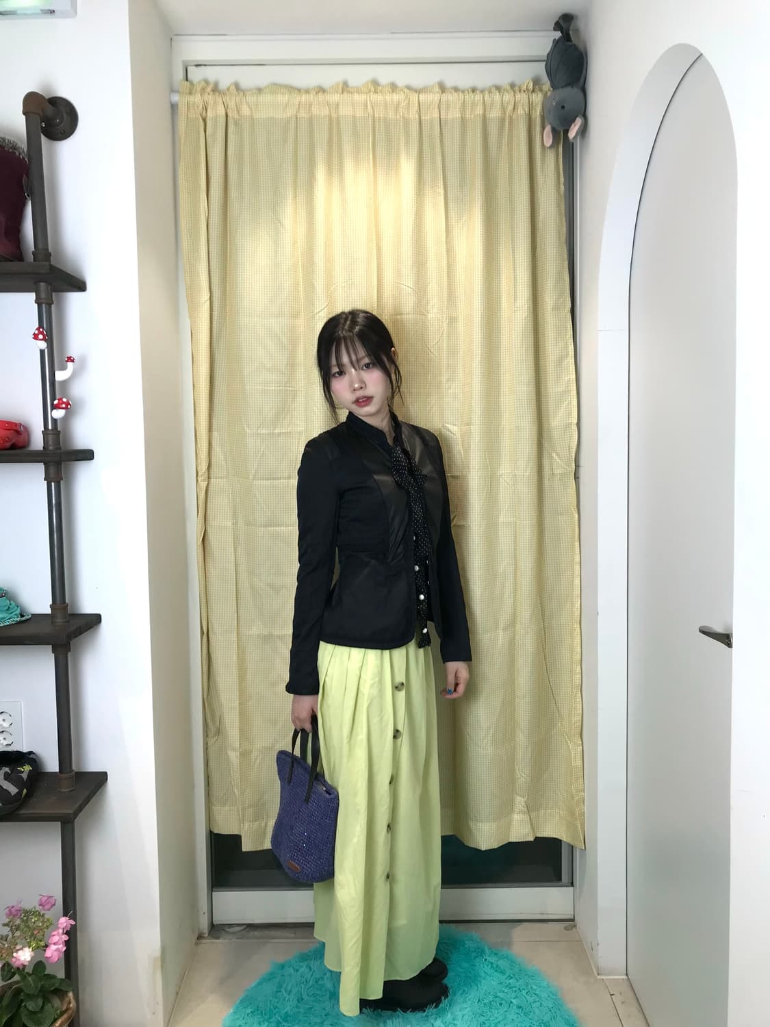 가볍게 걸친 레더와 시어한 텍스처, 은은한 포인트•• 상품이미지4