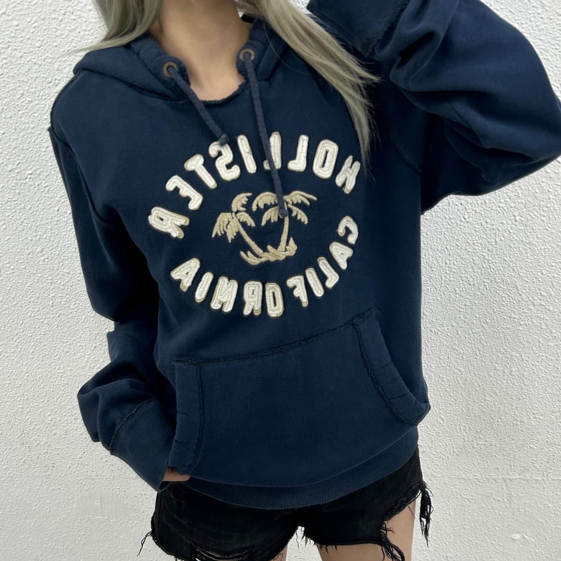 홀리스터 야자수 네이비 후드 L 상품이미지1