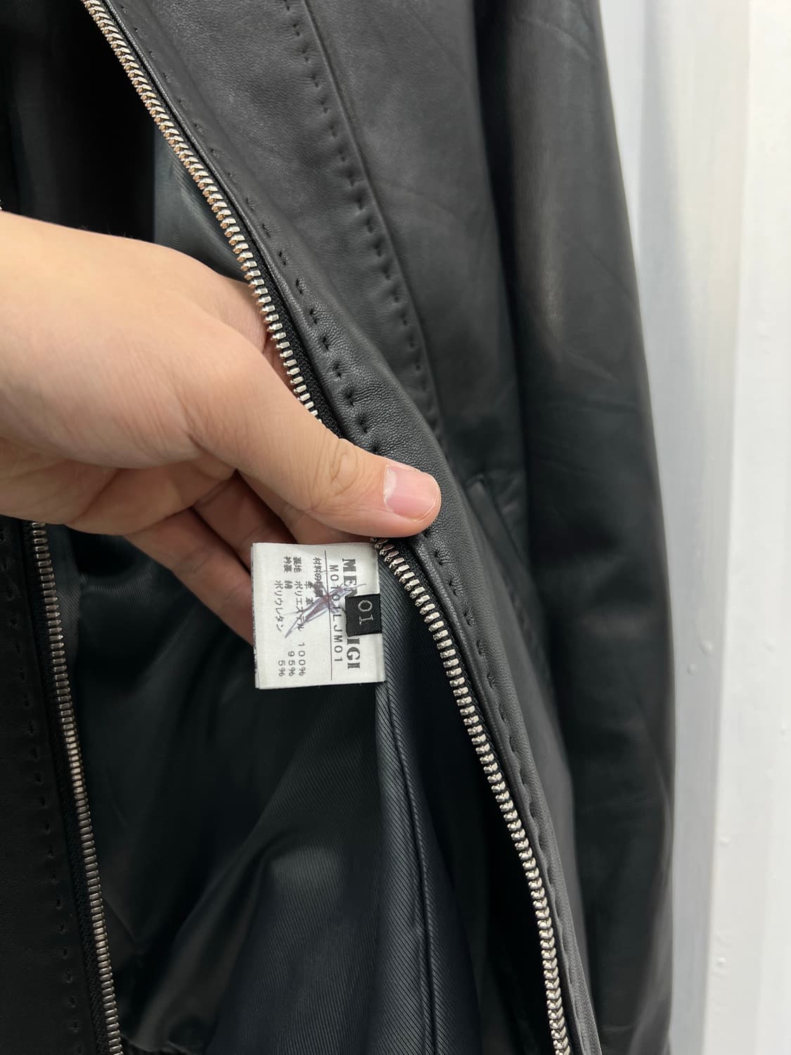 Lambskin stitch single jacket 상품이미지6