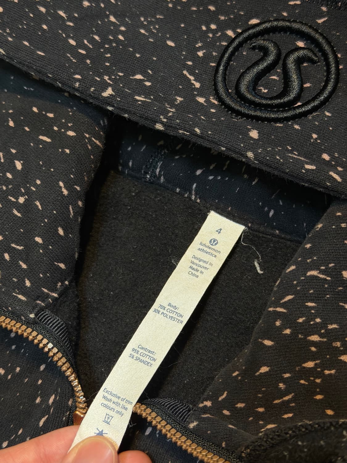 희귀) 룰루레몬 해외판 스쿠바 블리치드 후드집업 블랙 상품이미지4