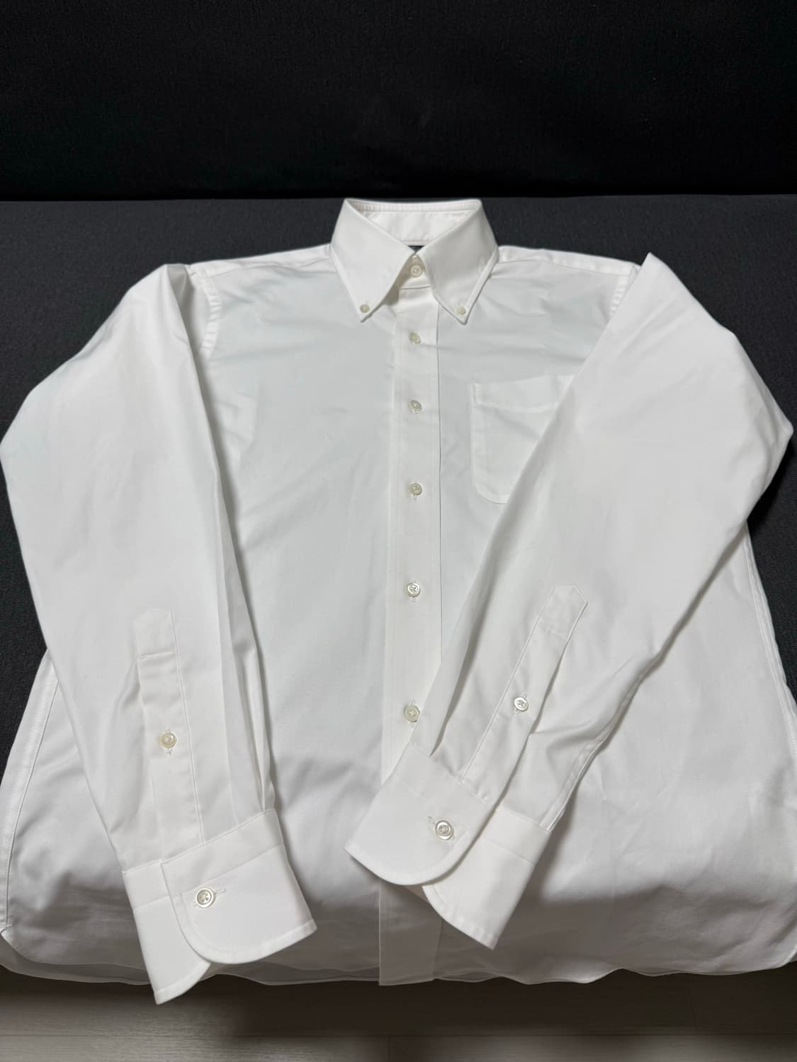 J.PRESS 남성 흰색 버튼다운 셔츠 39-84 새제품 상품이미지4
