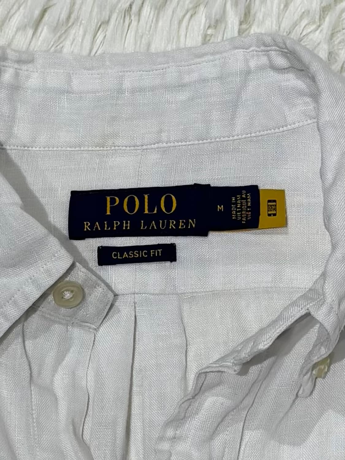 폴로랄프로렌 qr 네이비포니 린넨 셔츠 상품이미지6