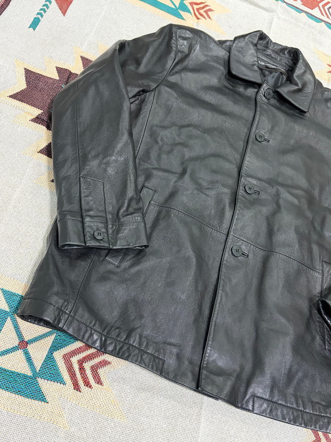 Sheepskin leather car coat / 양가죽 카코트 상품이미지4