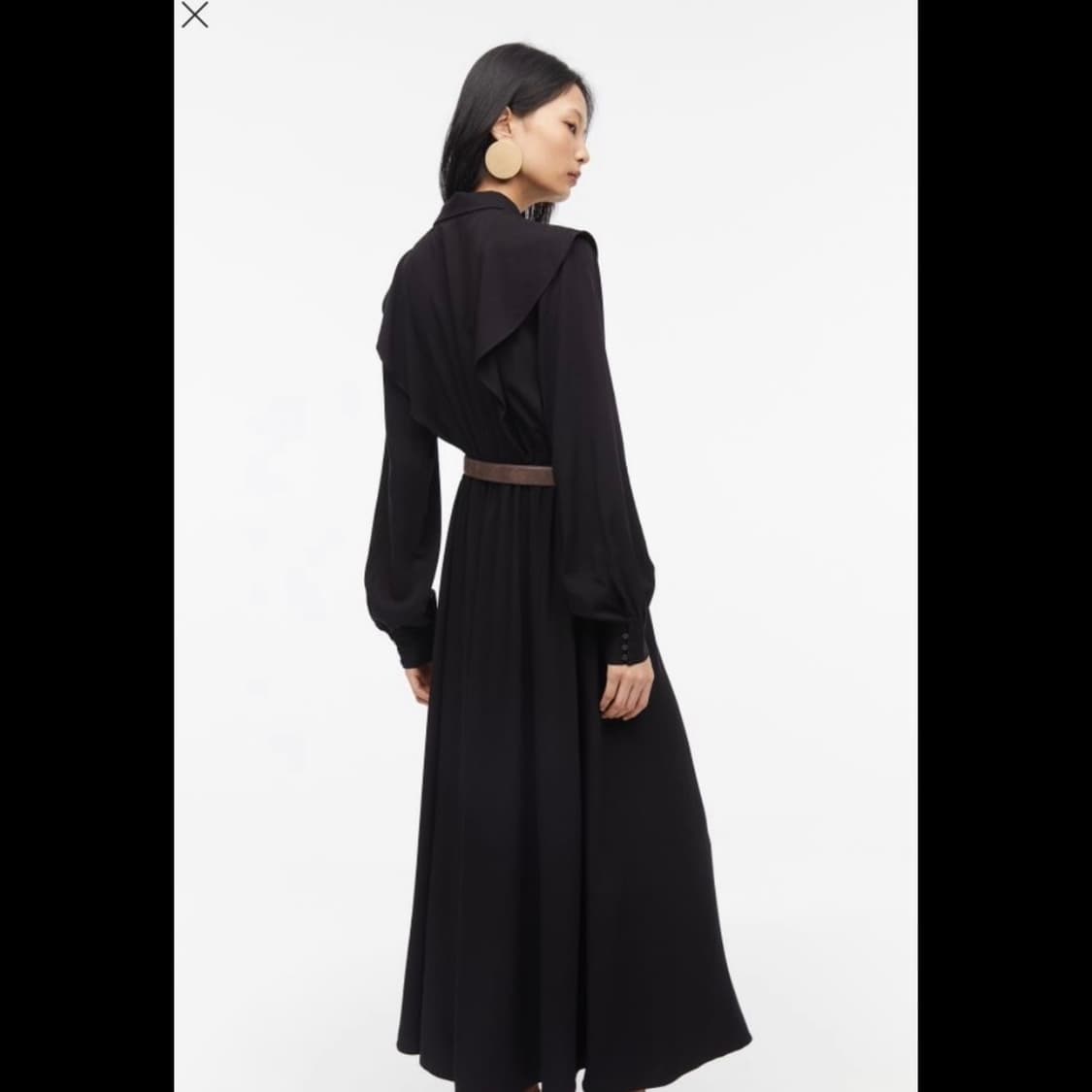 h&m 에이치앤엠 플라운스 디테일 셔츠 드레스 (새상품) 상품이미지10