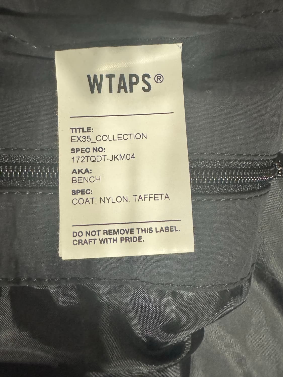 더블탭스 Wtaps 벤치코트 3 사이즈 상품이미지5