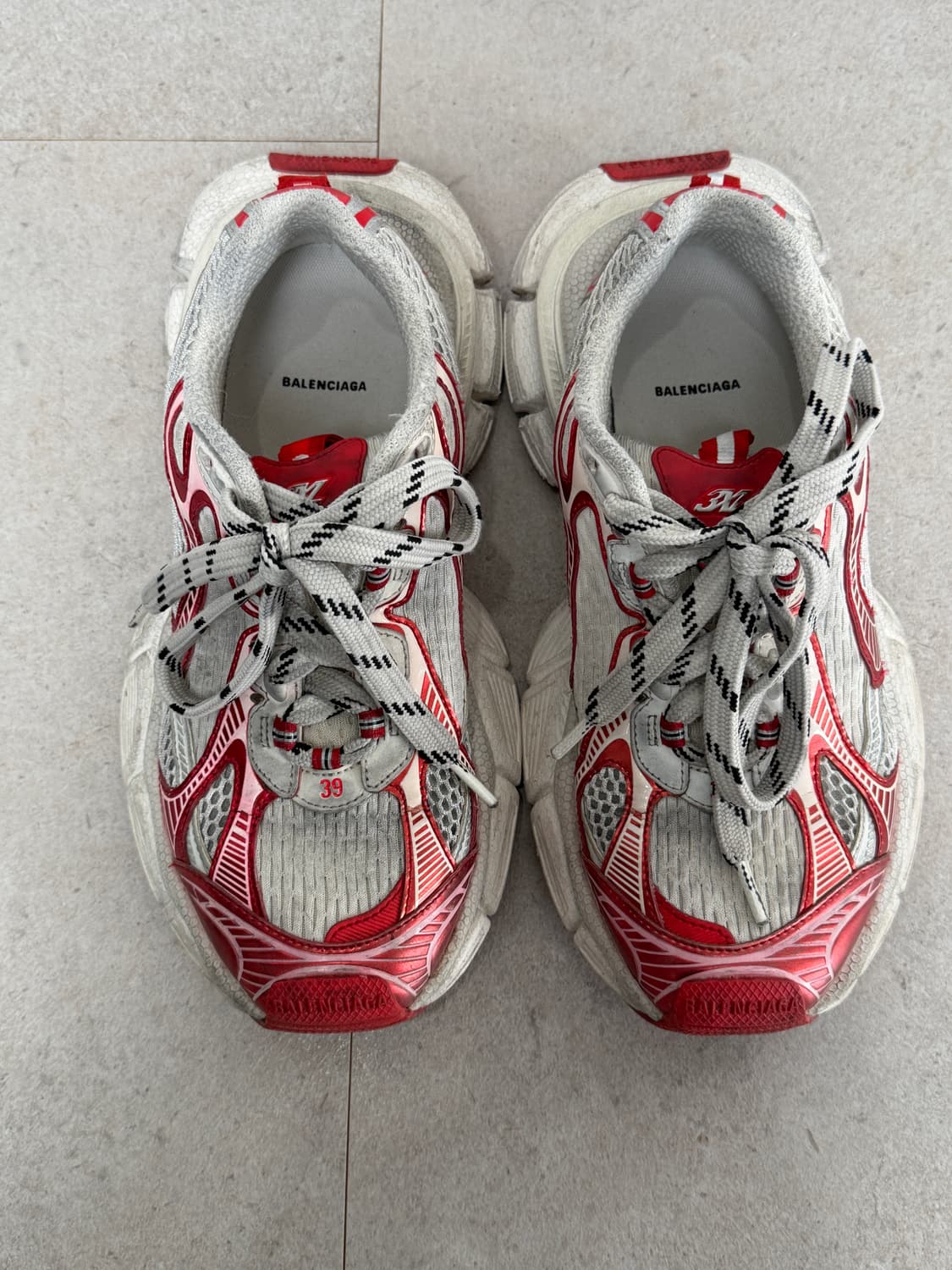 발렌시아가 3XL 스니커즈 화이트레드 39 상품이미지2