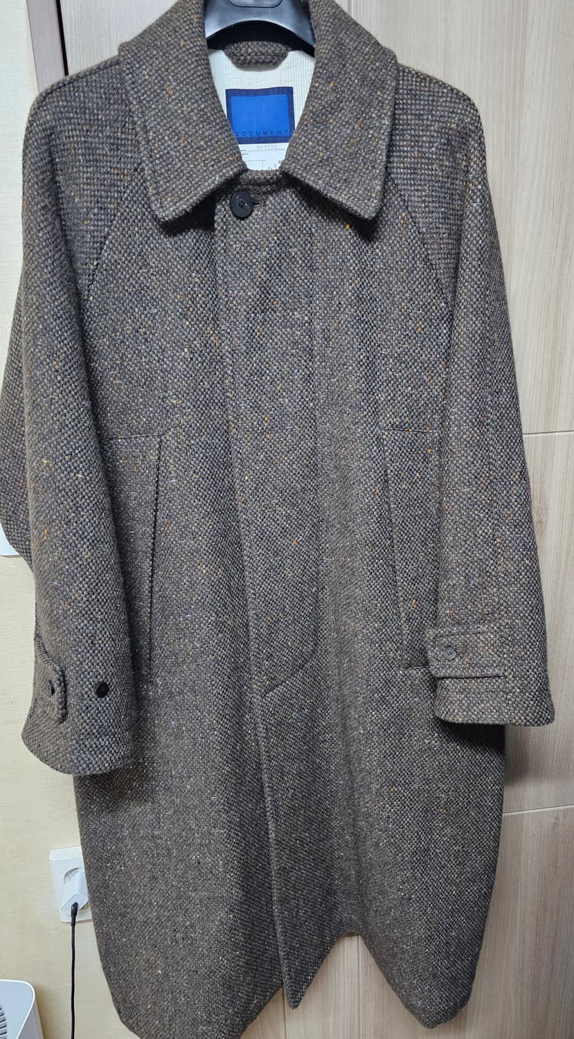XL ) 도큐먼트 25aw 도네갈 인버티드 플리츠 코트 브라운 상품이미지1