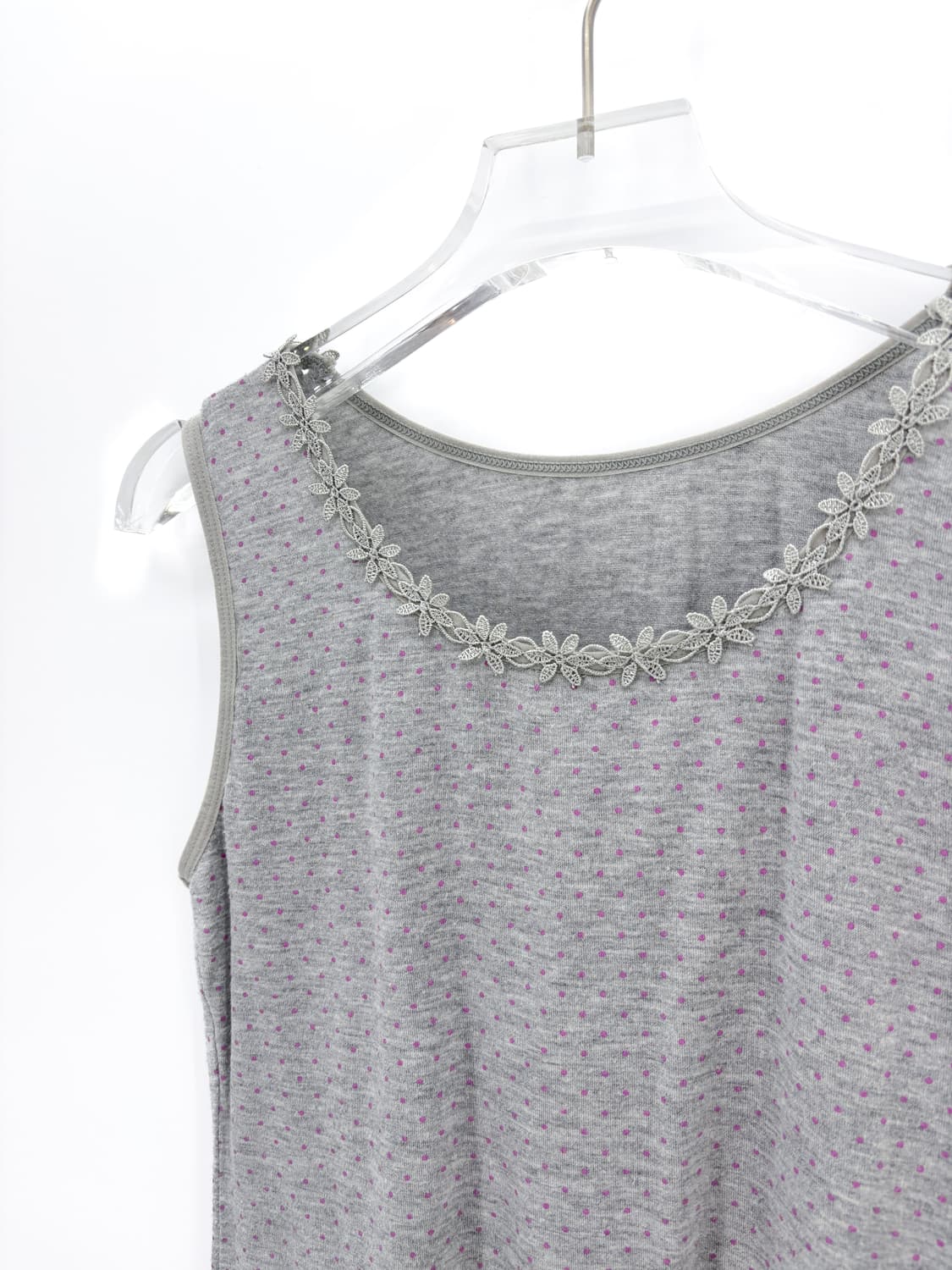 빈티지 플라워 레이스 장식 슬리브리스 상품이미지4