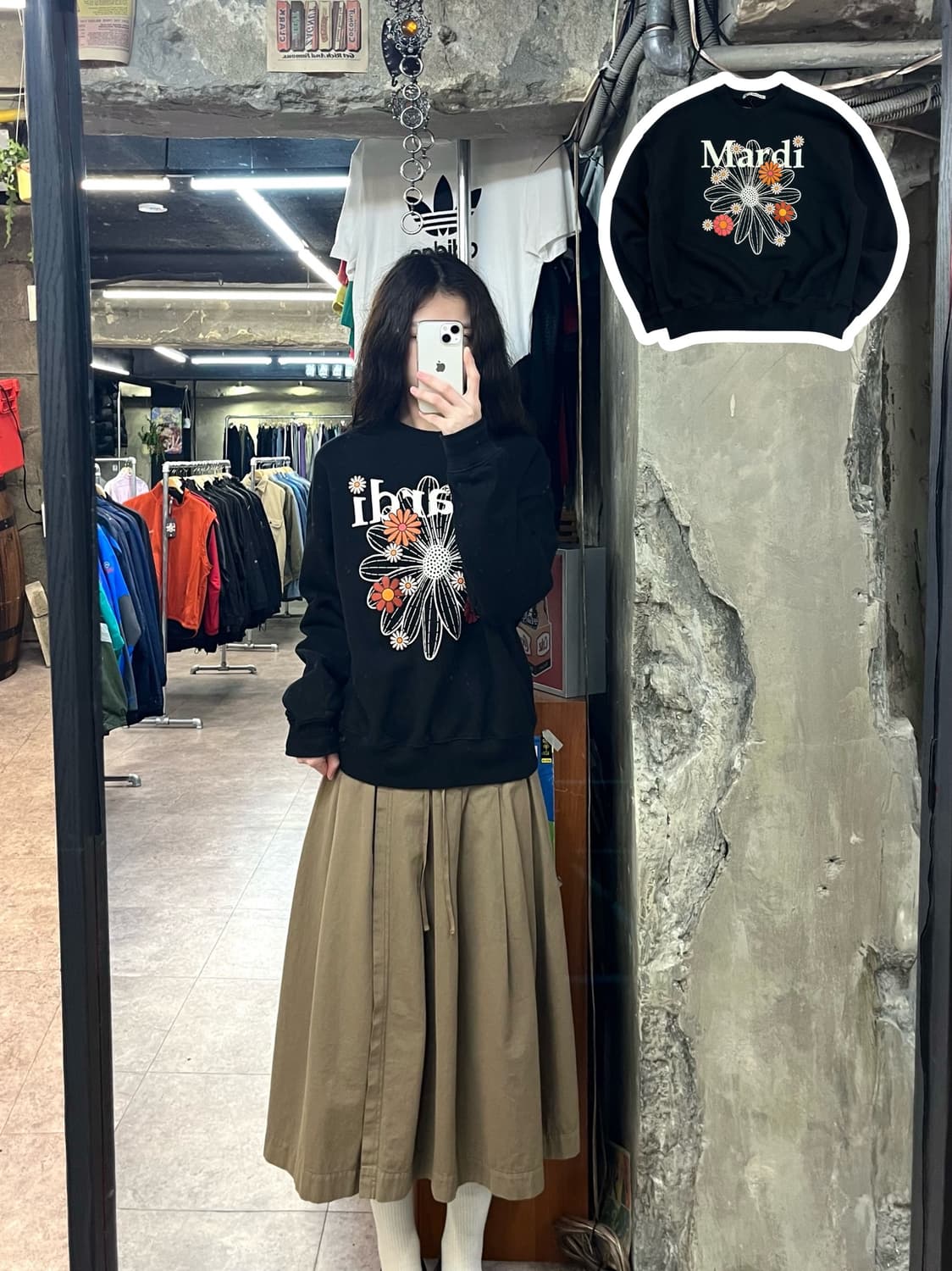 마르디 메르크디 맨투맨 블랙 #csz2895  상품이미지1