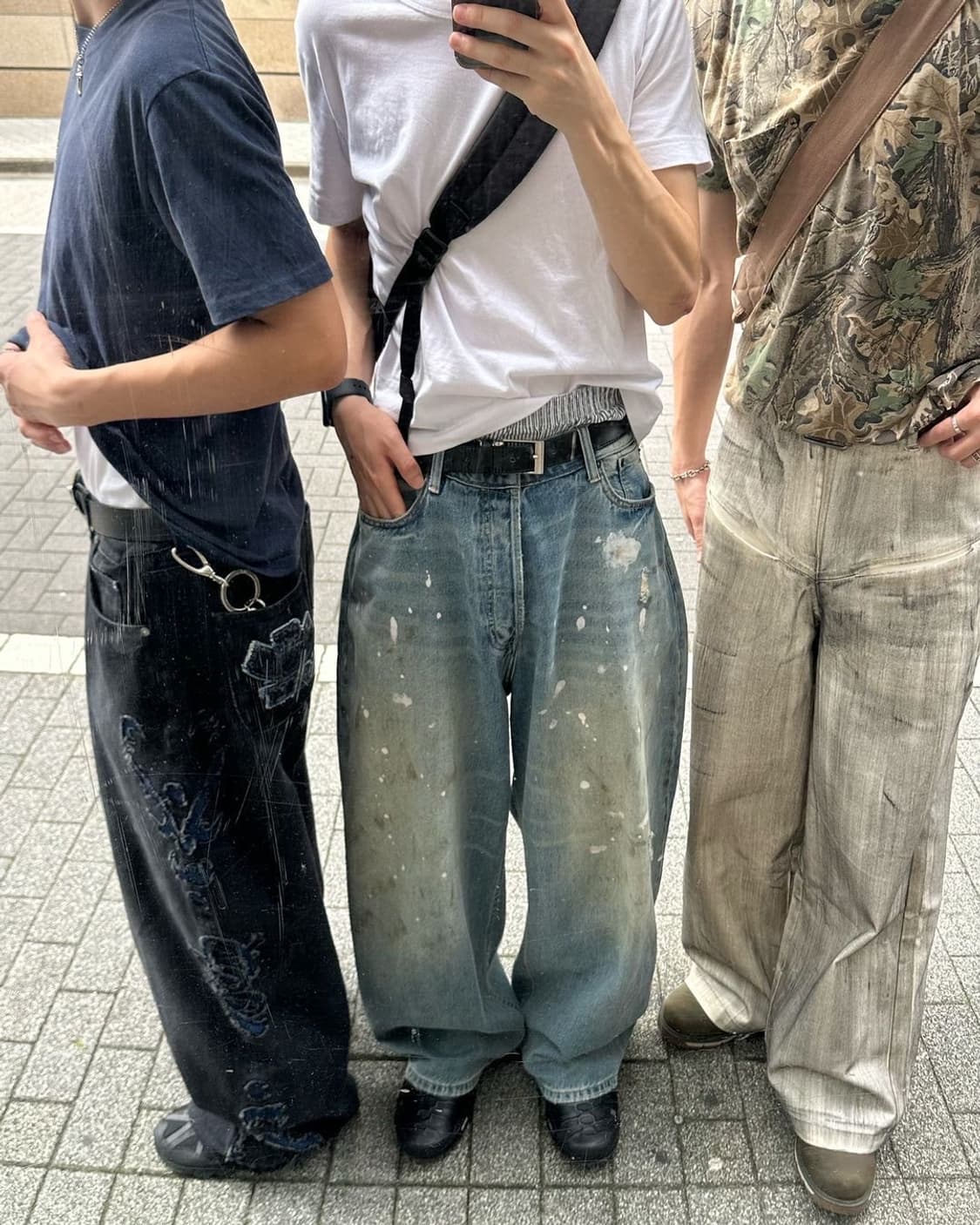 빈티지 워싱 와이드 데님 상품이미지2