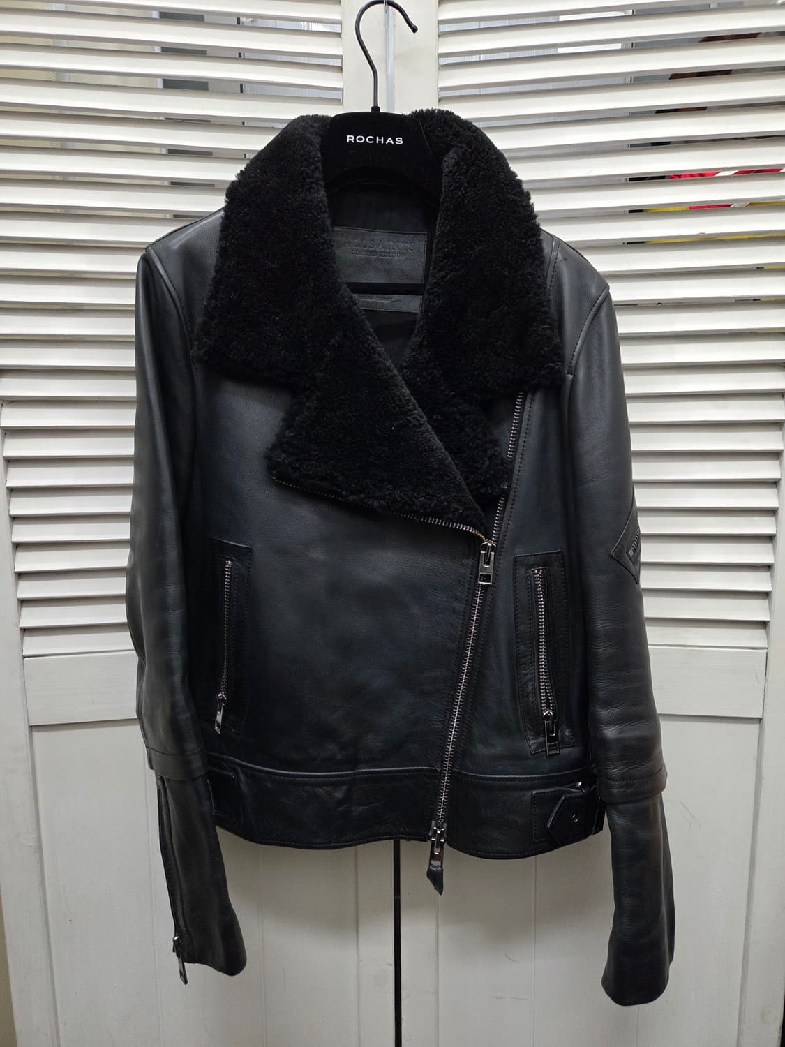 올세인츠 시어링 바이커 가죽 자켓 상품이미지1