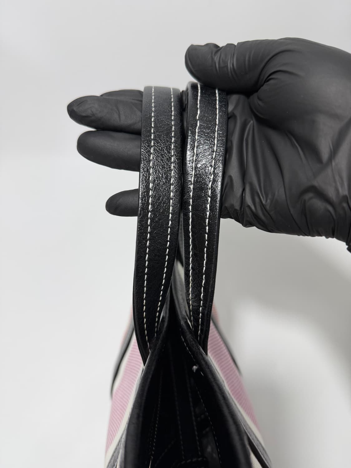 발렌시아가 바베스 스몰 이스트 웨스트 라피아 스타라이프 쇼퍼백 상품이미지8