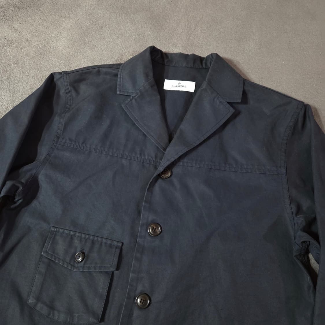 아워스코프 오픈 라펠 BDU 자켓 M 네이비 상품이미지5