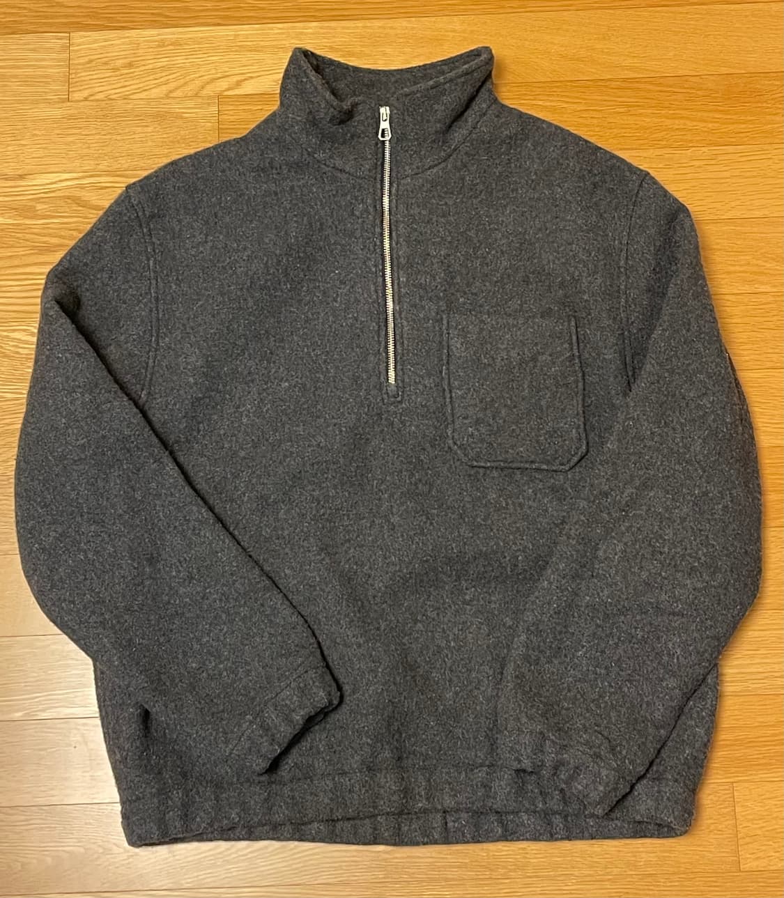 자라 다크 그레이 하프집업 리에르맛 상품이미지2