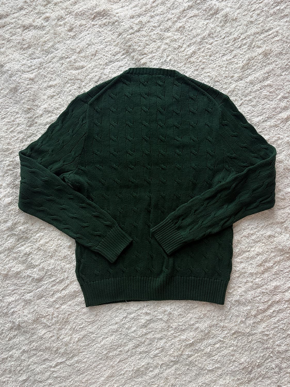 폴로 딥그린 케이블 니트 상품이미지5