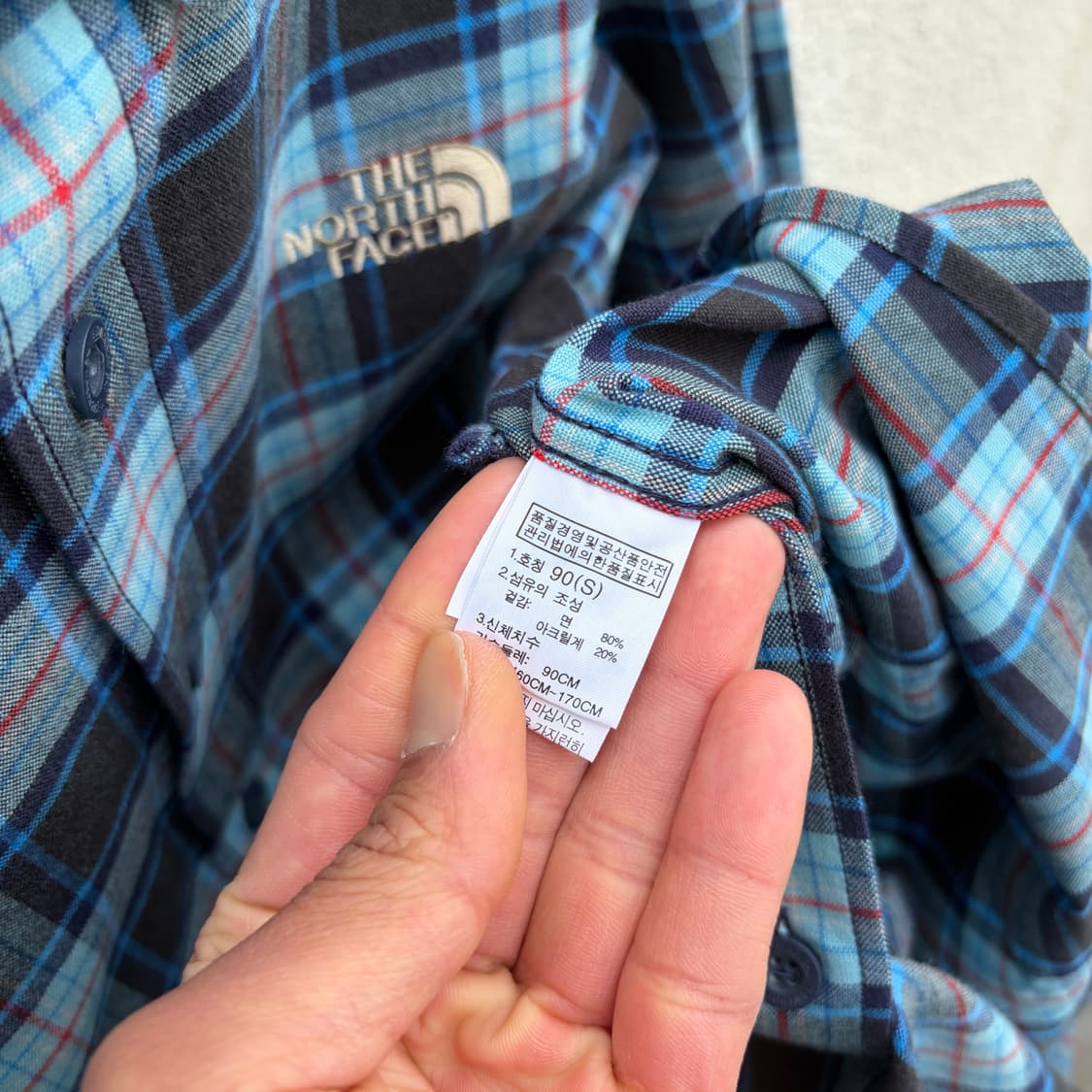 90)노스페이스 타탄체크 패턴 셔츠 상품이미지6
