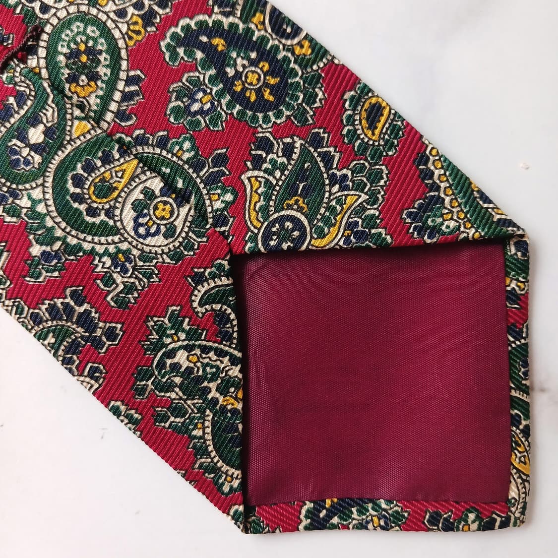 폴로 랄프로렌 실크 버건디 페이즐리 넥타이 8.8cm A+등급 G22
 상품이미지7