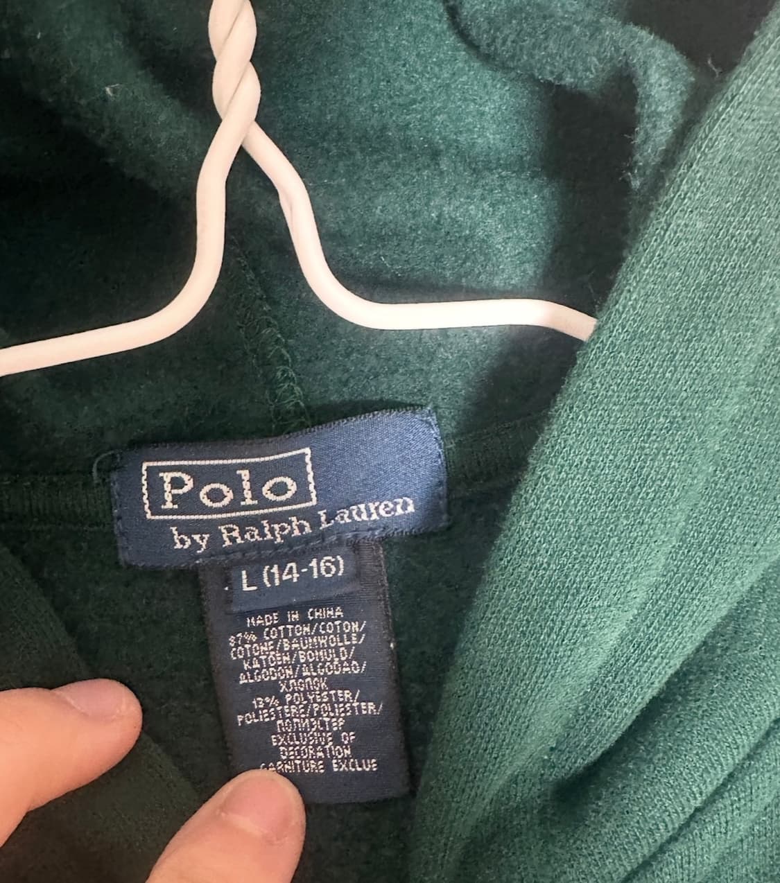 폴로 빅포니 후드집업 그린 S-M 상품이미지4