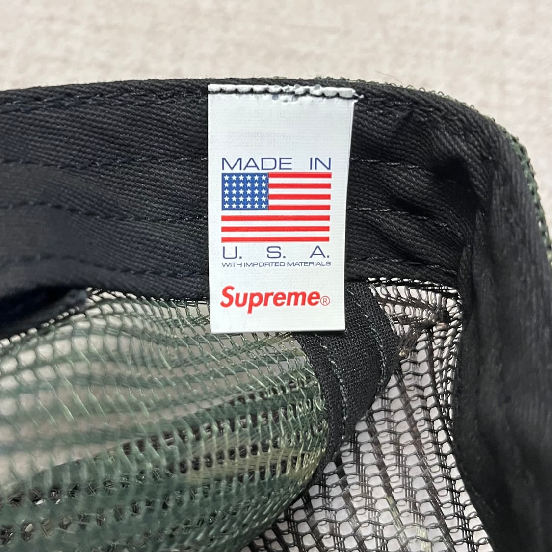 슈프림 언더라인 메쉬 백 5-패널 우드랜드 카모 상품이미지6