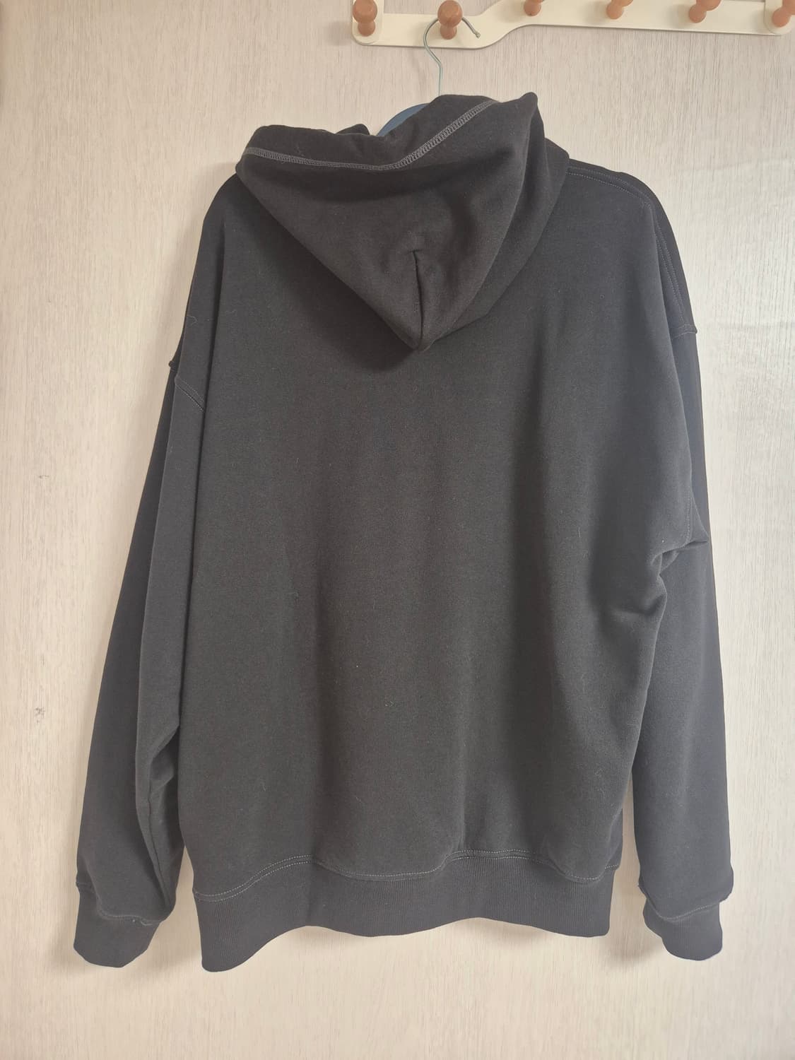 디젤 D 로고 후드 M 블랙 상품이미지2