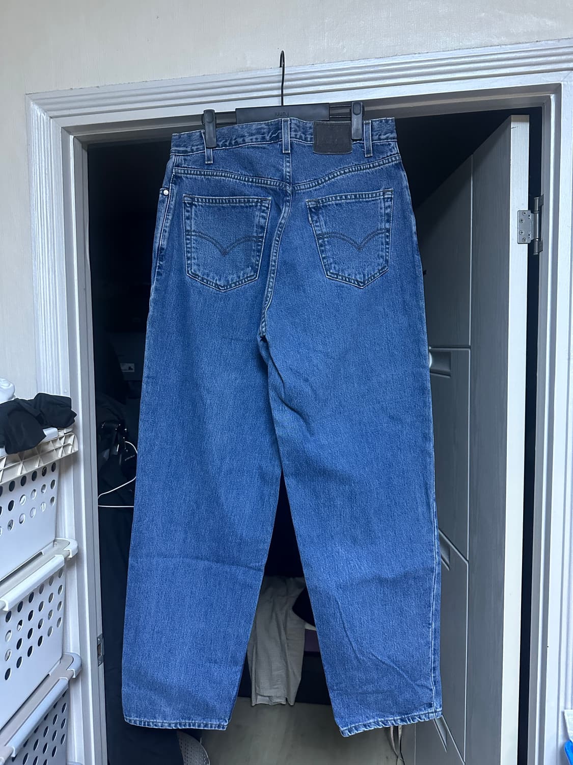 [34X32] 90s 빈티지 리바이스 실버탭 루즈 중청 상품이미지5