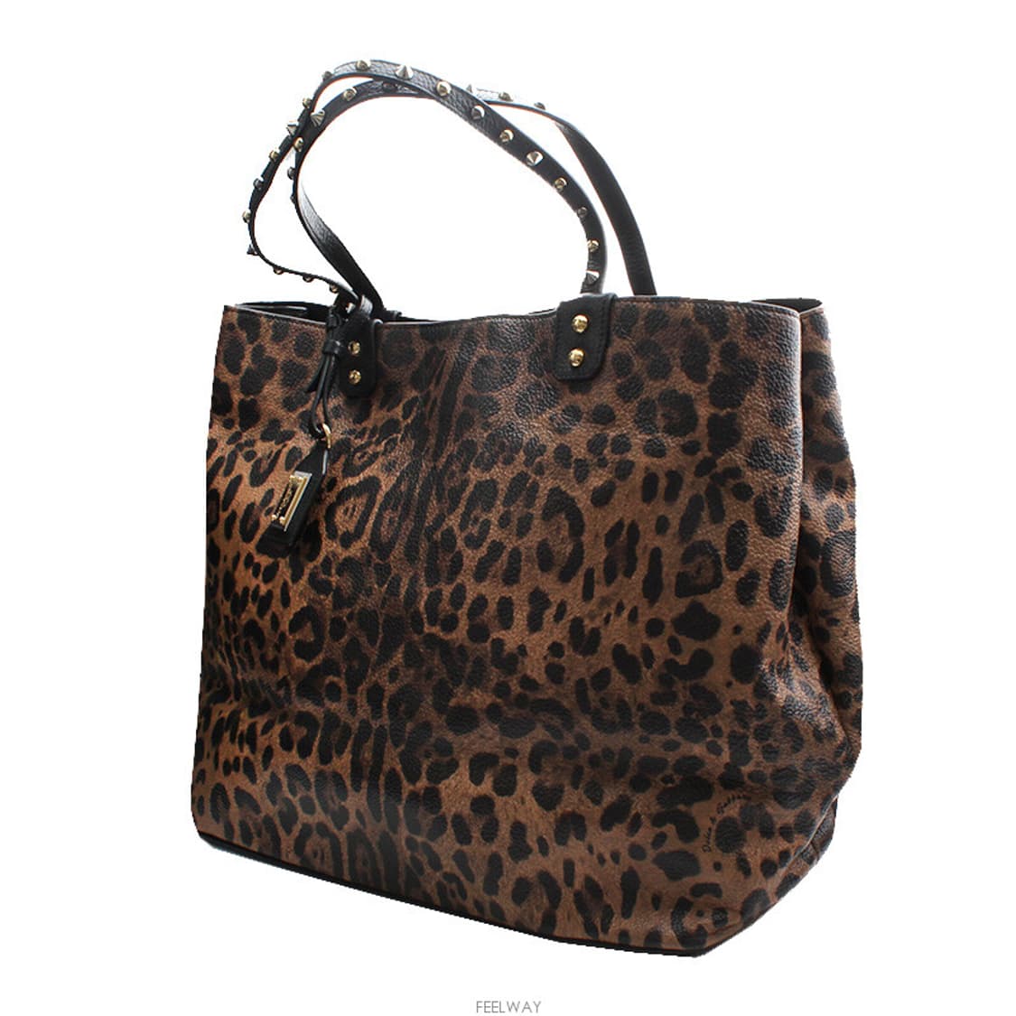 돌체 앤 가바나 레오파드 프린트 레더 빅쇼퍼백 상품이미지2