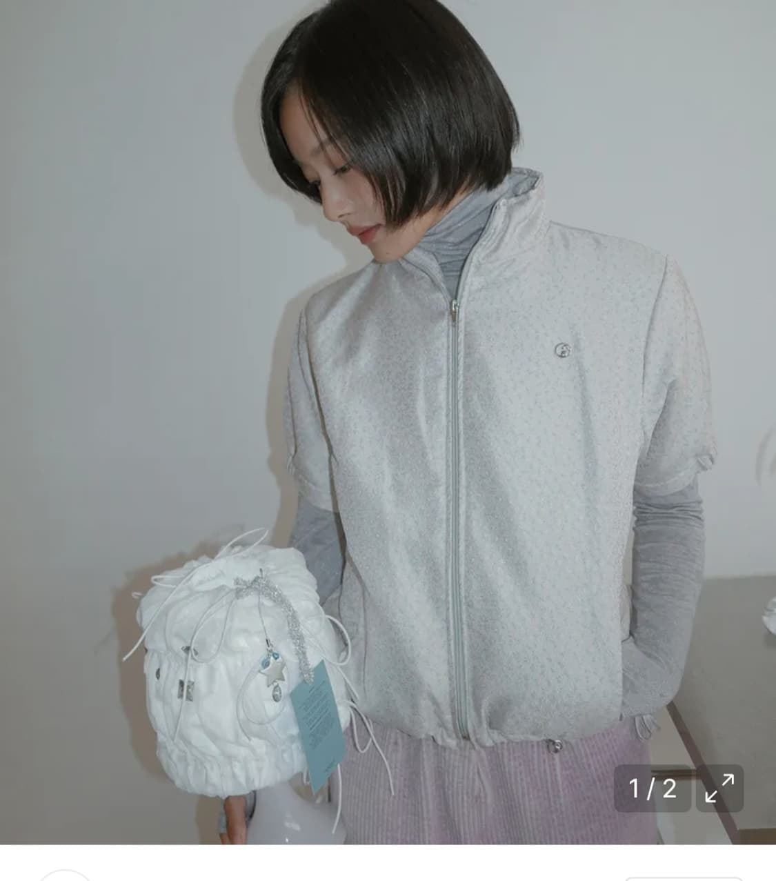 오헤시오 하프 패딩 핑크 상품이미지8