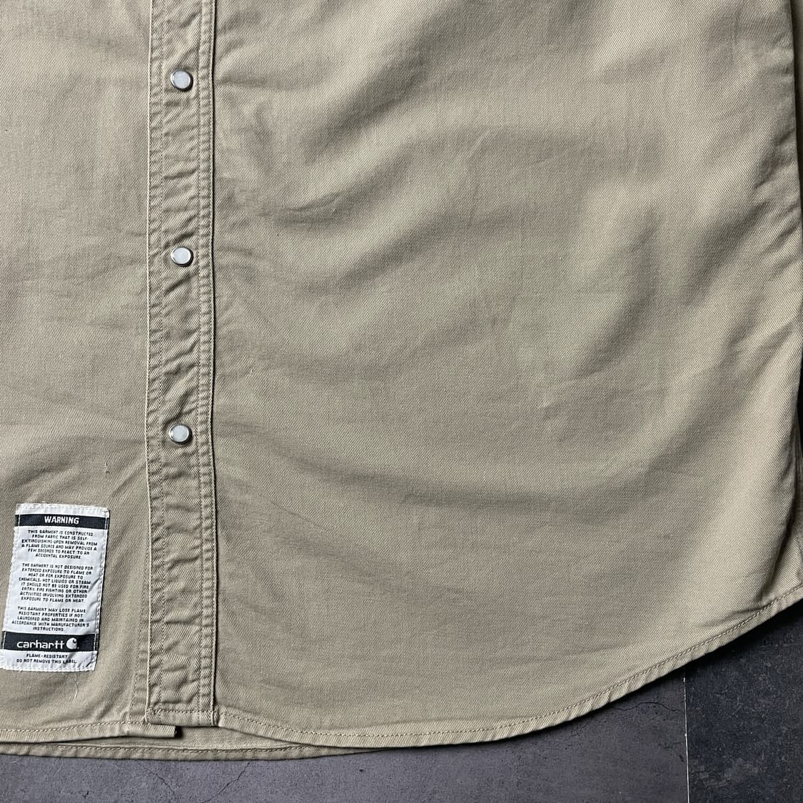 CARHARTT 칼하트 빈티지 베이지 스냅버튼 워크 셔츠 A00859 상품이미지6