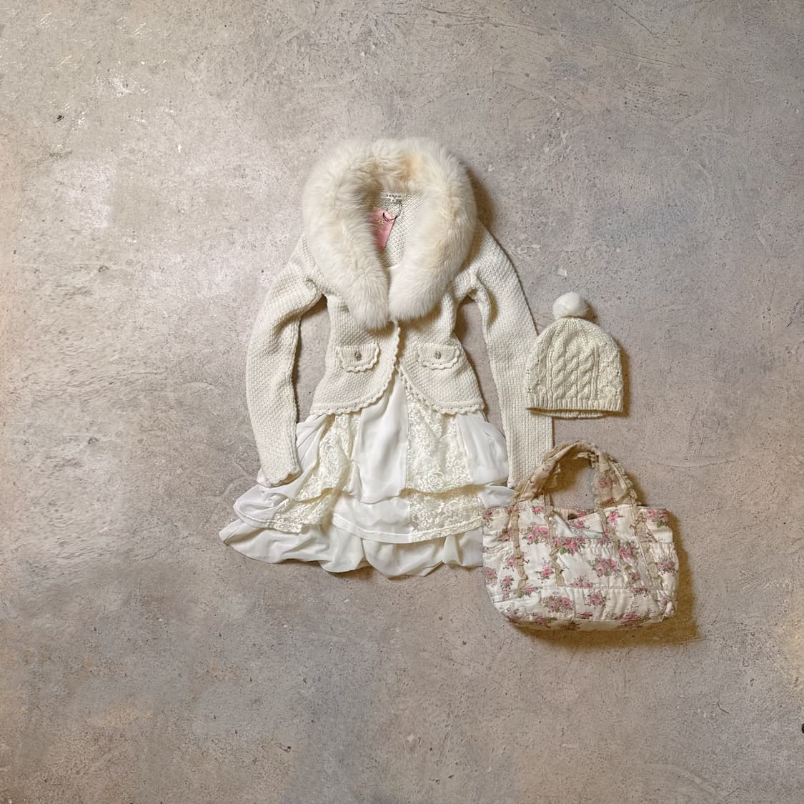 퍼 트림 볼레로 가디건 상품이미지5