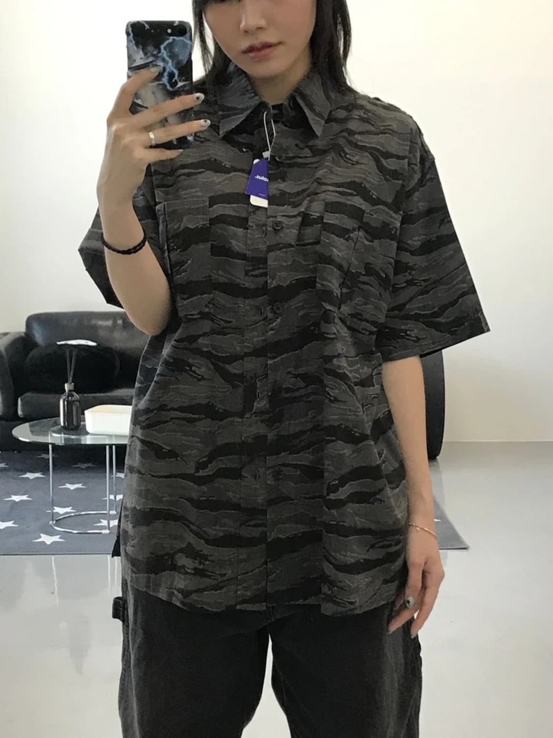 Has Been 타이거카모 반팔 셔츠 상품이미지3